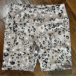 Zella Leopard print bike shorts - size M